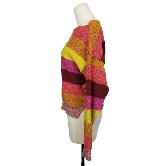 Free People Candyland Boatneck Pullover Sweater M - Picture 3 of 10